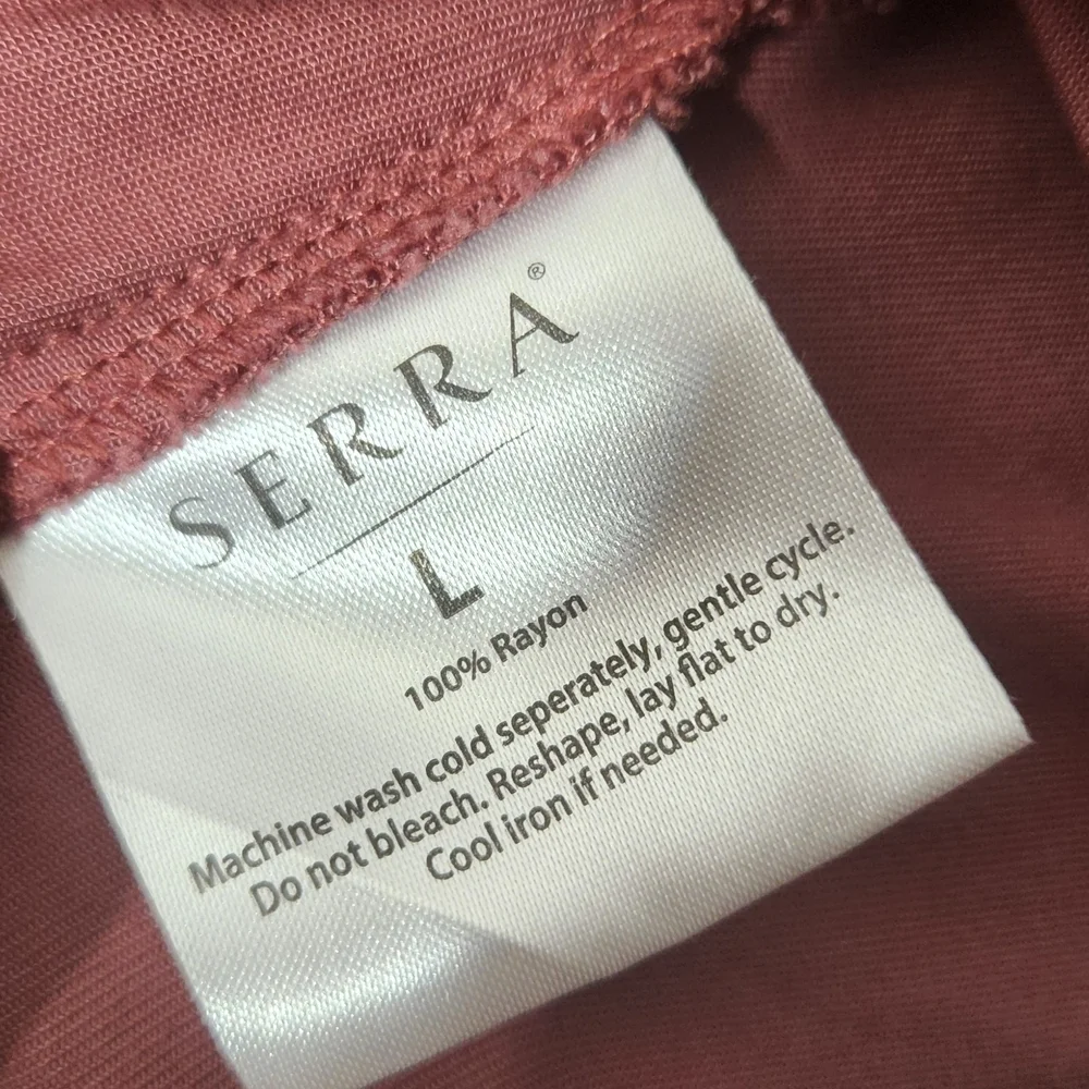 Serra Women's Utility Jacket in Dusty Rose Pockets Cover Coat 100% Rayon